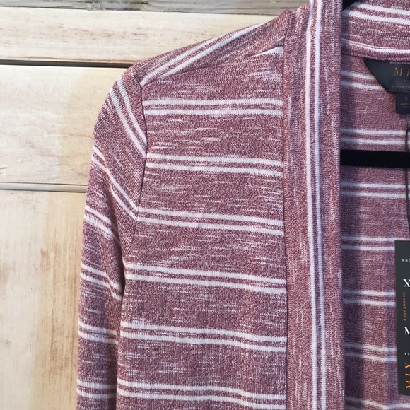 🌺🌼Mix by 41 Hawthorne Pink Striped Cardigan - Picture 5 of 14